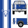 Truck stripes with cow skull - decal - vector