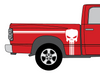 Truck stripes with punisher skull - decal - vector