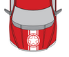truck stripes with star - decal - vector